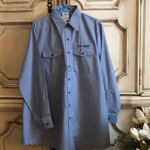 US NAVY MATERNITY BUTTON DOWN TOP OR TUNIC REGULATION SZ LARGE NEW IN PACKAGING